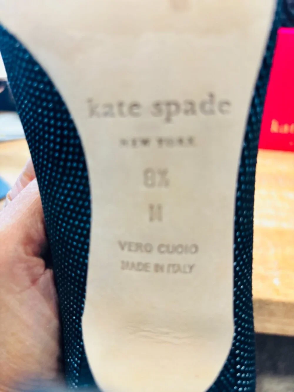 Kate Spade Licorice pumps – 8.5M black/graphite metal dot suede (with box)